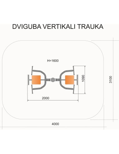 Vertikali trauka dvipusė RT26-2