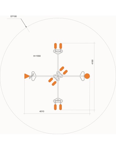 Vaikiškas treniruoklis 6 vietų RT03