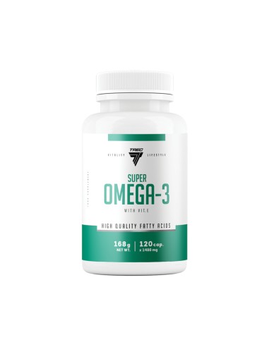 Riebalų rūgštys TREC SUPER OMEGA-3, 120 kapsulių