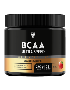 Aminohape TREC GOLD CORE LINE BCAA ULTRA SPEED OBUOLIŲ 250 g