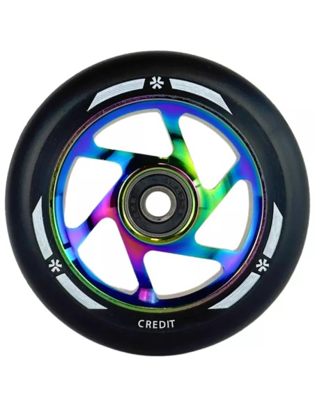 Paspirtuko ratas „Union Credit V2 Pro“ 100 mm neochrominis/juodas