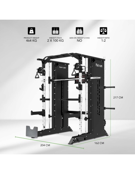 Laikrodis TUNTURI Platinum - Full Smith - Selectorized - V-Series