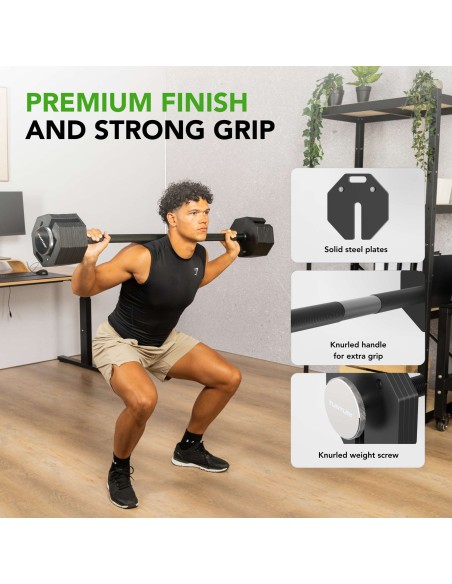 Tõstekang TUNTURI Rapid Adjustable Barbell 11kg