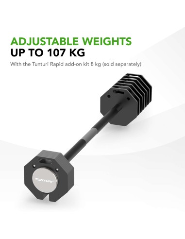 Tõstekang TUNTURI Rapid Adjustable Barbell 11kg