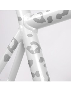 Reflective bicycle stickers BOOKMAN, white leopard print 2