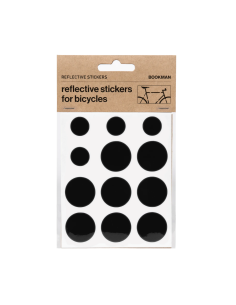 Reflective bicycle stickers BOOKMAN, black dots