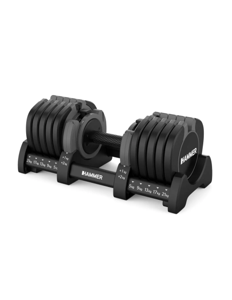 Reguliuojamas hantelis HAMMER StrongLock 8.0, 4-23 kg