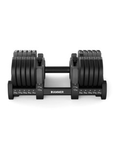 Reguliuojamas hantelis HAMMER StrongLock 8.0, 4-23 kg 2