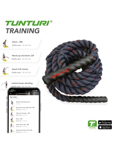 Treniruočių virvė TUNTURI Battle Rope 12m