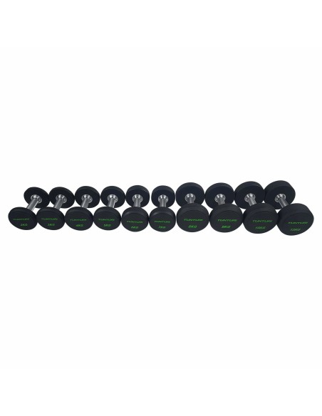 Hantelių rinkinys TUNTURI PU Pro 2-12kg (10vnt, 132kg)