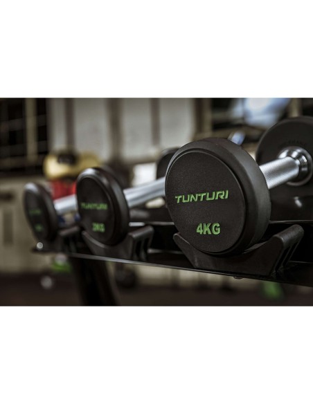 Hantelių rinkinys TUNTURI PU Pro 2-12kg (10vnt, 132kg)