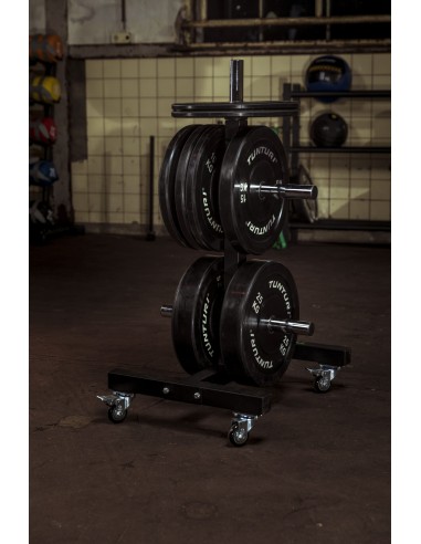 Tvirtas apsauginių plokščių laikiklis „Tunturi Upright Bumper Plate Rack“
