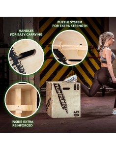 Treniruočių dėžė TUNTURI Plyo Box Wood 50/60/75cm 2