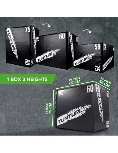 Treniruočių dėžė TUNTURI Plyo Box Soft (EVA) 50/60/75 cm