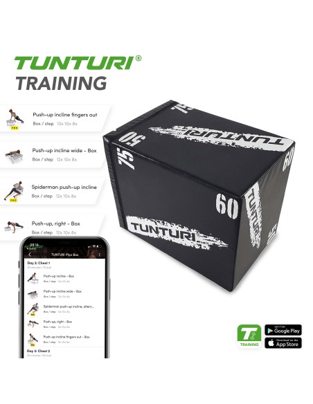 Treniruočių dėžė TUNTURI Plyo Box Soft (EVA) 50/60/75 cm