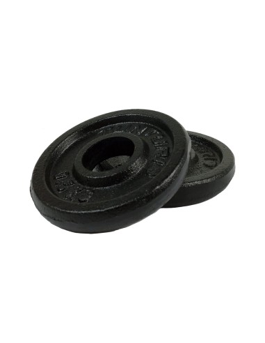 Svorio diskai TUNTURI Plates juodi, 30 mm, 0,5 kg (pora)