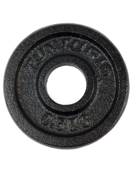 Svorio diskai TUNTURI Plates juodi, 30 mm, 0,5 kg (pora)
