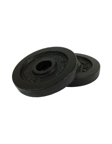 Svorio diskai TUNTURI Plates juodi, 30 mm, 1,25 kg (pora)