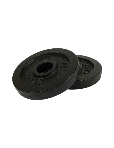 Svorio diskai TUNTURI Plates juodi, 30 mm, 1,25 kg (pora)