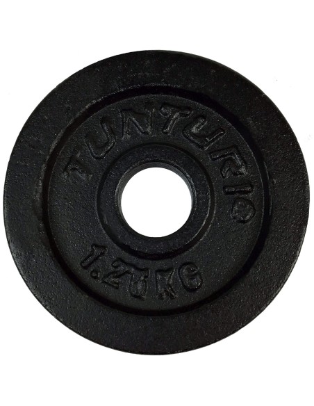 Svorio diskai TUNTURI Plates juodi, 30 mm, 1,25 kg (pora)
