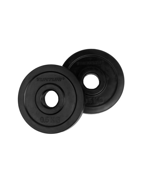 Svorio diskai TUNTURI guminiai diskai, 30 mm, 0,5 kg (pora)