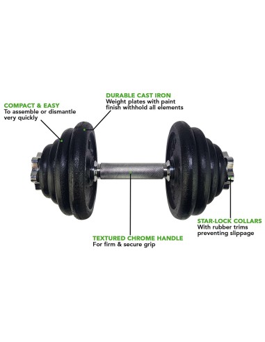 Hantelių TUNTURI Hantelių rinkinys 15kg, varžtas