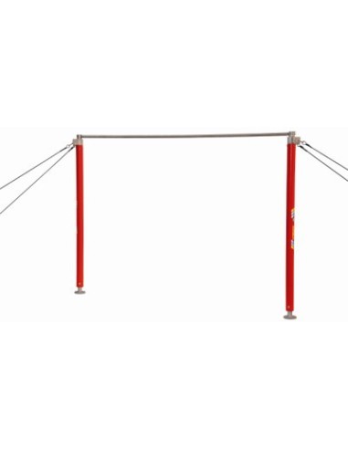 Gymnastics crossbar with pull-ups