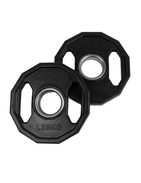 Raskuskettad TUNTURI olimpinės guminės plokštės, 50 mm, 1,25 kg