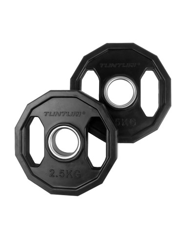 Raskuskettad TUNTURI olimpinės guminės plokštės, 50 mm, 2,5 kg