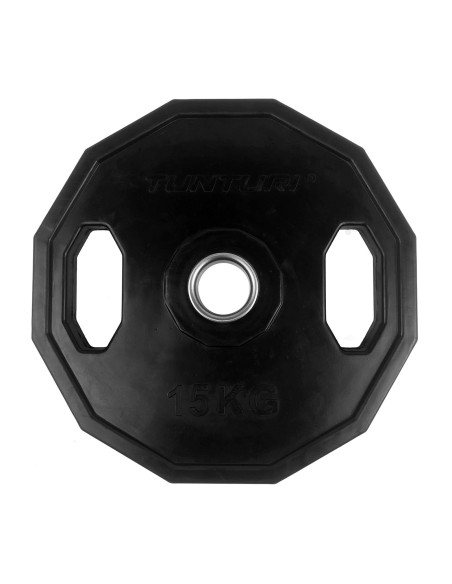 Svorio plokštė TUNTURI Olympic Rubber Plate, 50 mm, 15 kg