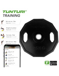 Svorio plokštė TUNTURI Olympic Rubber Plate, 50 mm, 25 kg 2