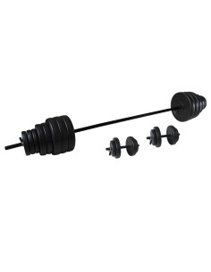 TUNTURI vinilo štangos/hantelių rinkinys 50kg