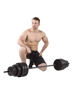 TUNTURI vinilo štangos/hantelių rinkinys 50kg 2
