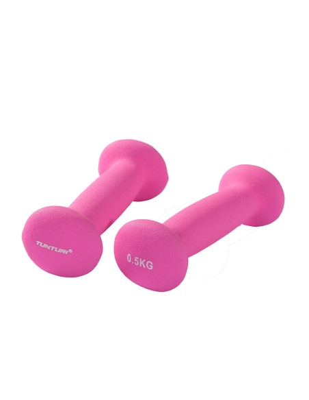 Hanteliai TUNTURI Neopreno hanteliai 0,5kg, rožiniai