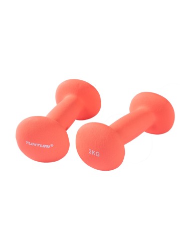 Hanteliai TUNTURI Neopreno hanteliai 2kg, raudoni