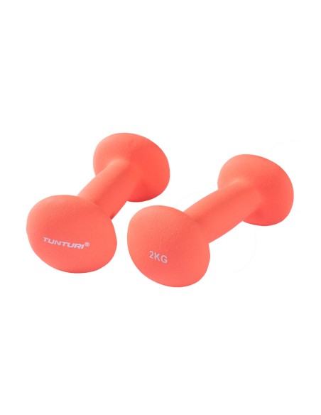 Hanteliai TUNTURI Neopreno hanteliai 2kg, raudoni