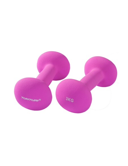 Hanteliai TUNTURI Neopreno hanteliai 3kg, violetiniai