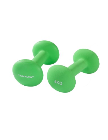 Hanteliai TUNTURI Neopreno hanteliai 4kg, žali