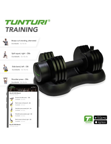 Reguliuojamas hantelis TUNTURI Selector Hanteliai 25kg