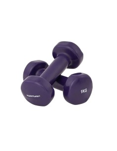 Hanteliai TUNTURI vinilo hanteliai 1,0 kg, violetiniai