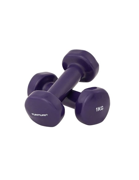 Hanteliai TUNTURI vinilo hanteliai 1,0 kg, violetiniai