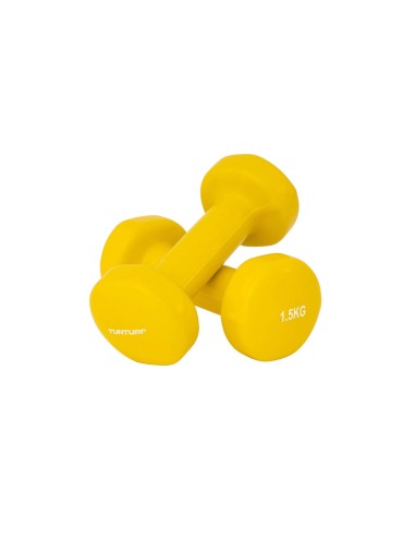 Hanteliai TUNTURI vinilo hanteliai 1,5 kg, geltoni