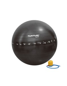 Gimnastikos kamuolys TUNTURI Gymball 55cm, atsparus sprogimui, juodas