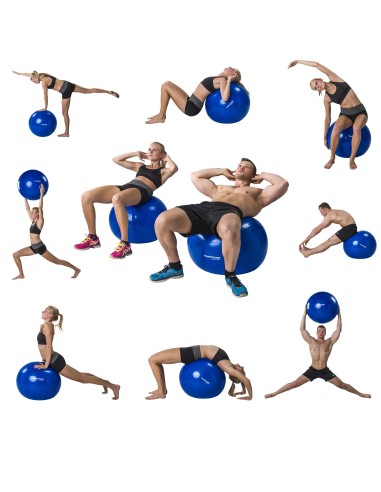 Gimnastikos kamuolys TUNTURI Gymball 55cm, atsparus sprogimui, juodas