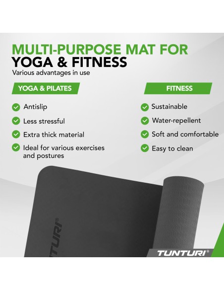 Yogamatt Tunturi Yogamat 8mm, juoda