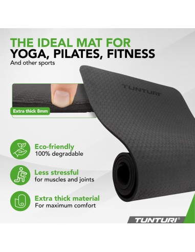 Yogamatt Tunturi Yogamat 8mm, juoda
