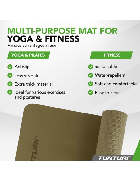 Yogamatt Tunturi Yogamat 8mm, Armija žalia