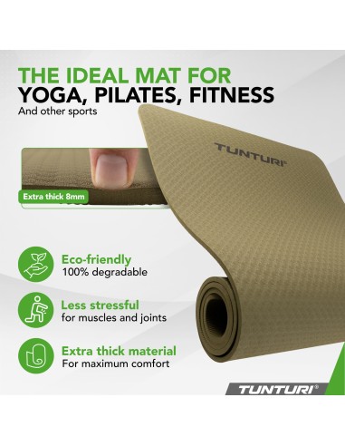 Yogamatt Tunturi Yogamat 8mm, Armija žalia