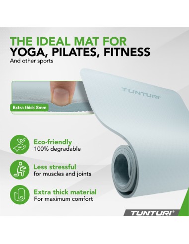 Yogamat Tunturi Yogamat 8mm, šviesiai mėlyna