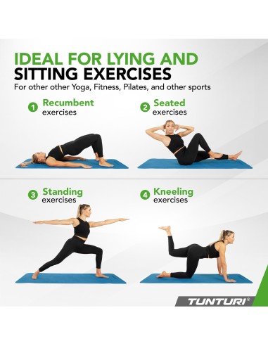 Yogamat Tunturi Yogamat 8mm, benzininis mėlynas